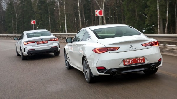 Машем из Infiniti Q60 вдогонку заднеприводному BMW 420d